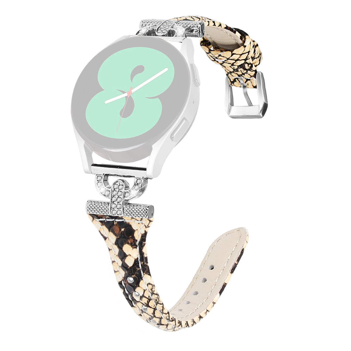 Watch Band for Samsung Galaxy Watch Active 1 2 3 40mm 44mm 20mm Genuine Cow Leather Rhinestone Decor Strap with Silver Buckle Watch Band for Samsung Galaxy Watch Active 1 2 3 40mm 44mm 20mm Genuine Cow Leather Rhinestone Decor Strap with Silver Buckle
